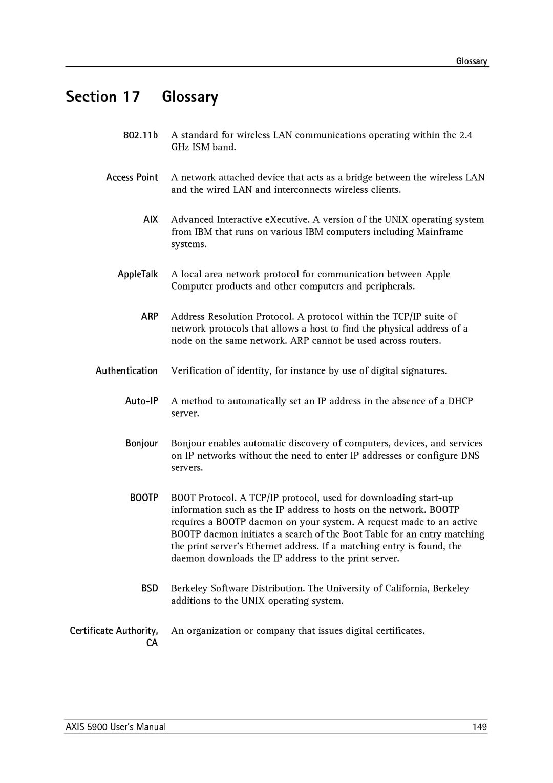 Philips 5900 user manual Glossary 