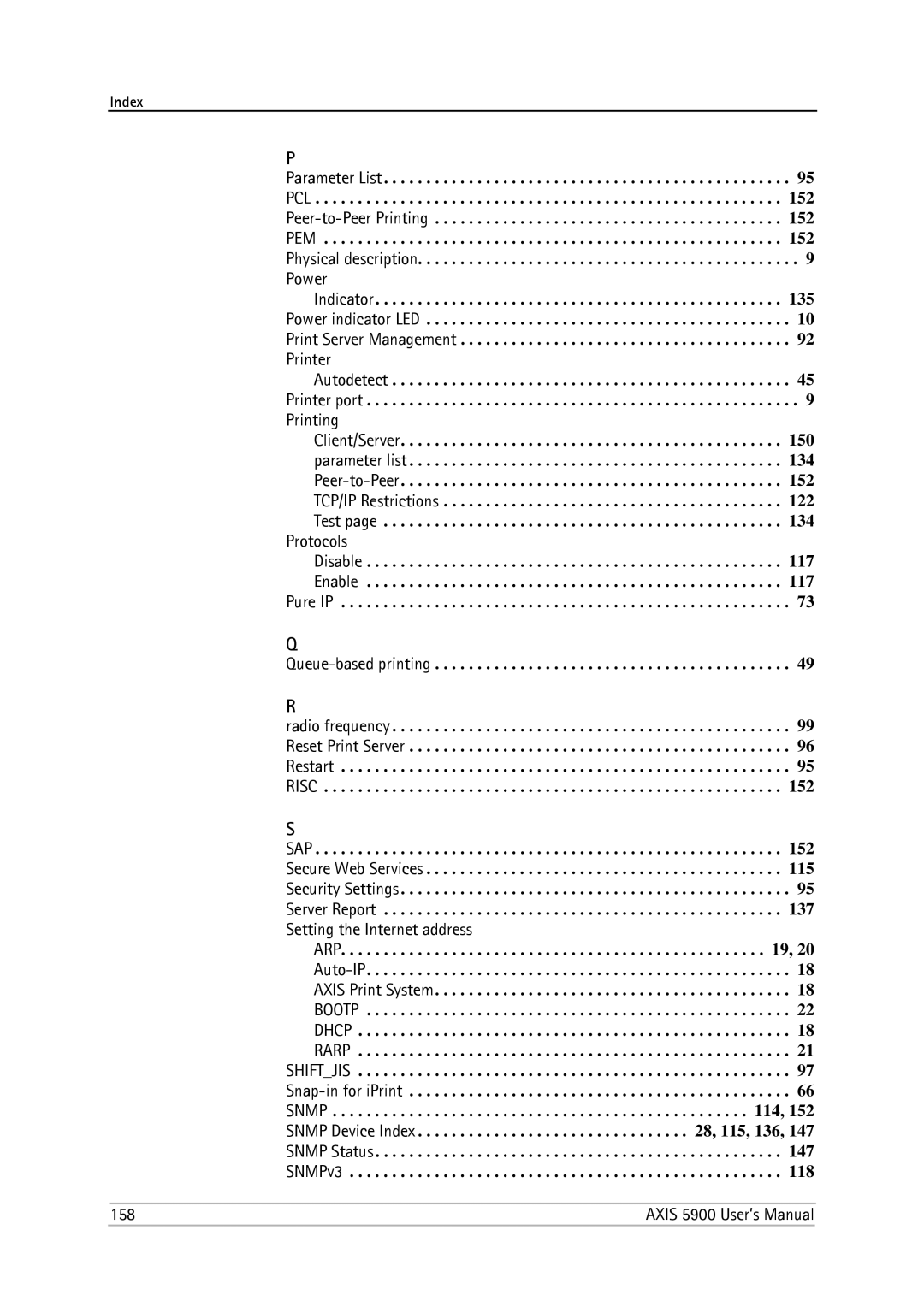 Philips 5900 user manual Protocols, Setting the Internet address 