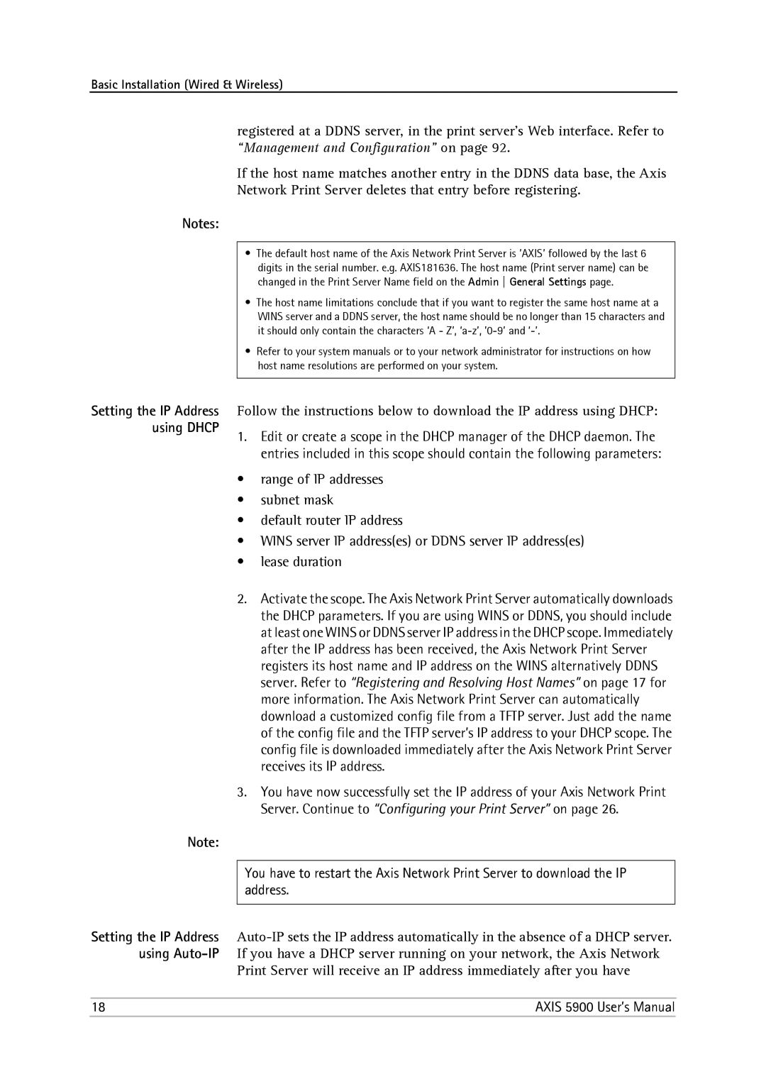 Philips 5900 user manual Setting the IP Address using Dhcp 