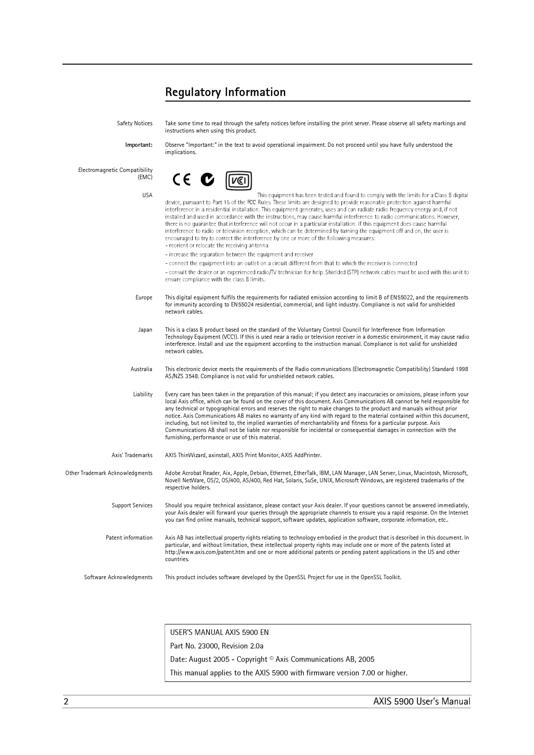 Philips 5900 user manual Regulatory Information 