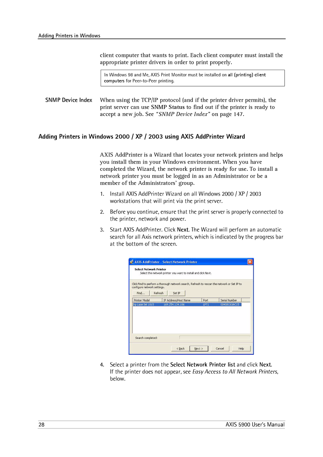 Philips 5900 user manual Adding Printers in Windows 