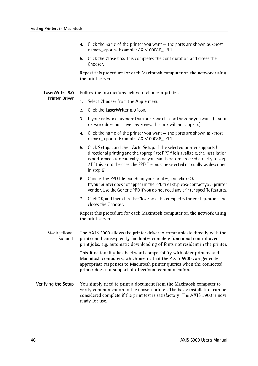 Philips 5900 user manual Click the LaserWriter 8.0 icon 