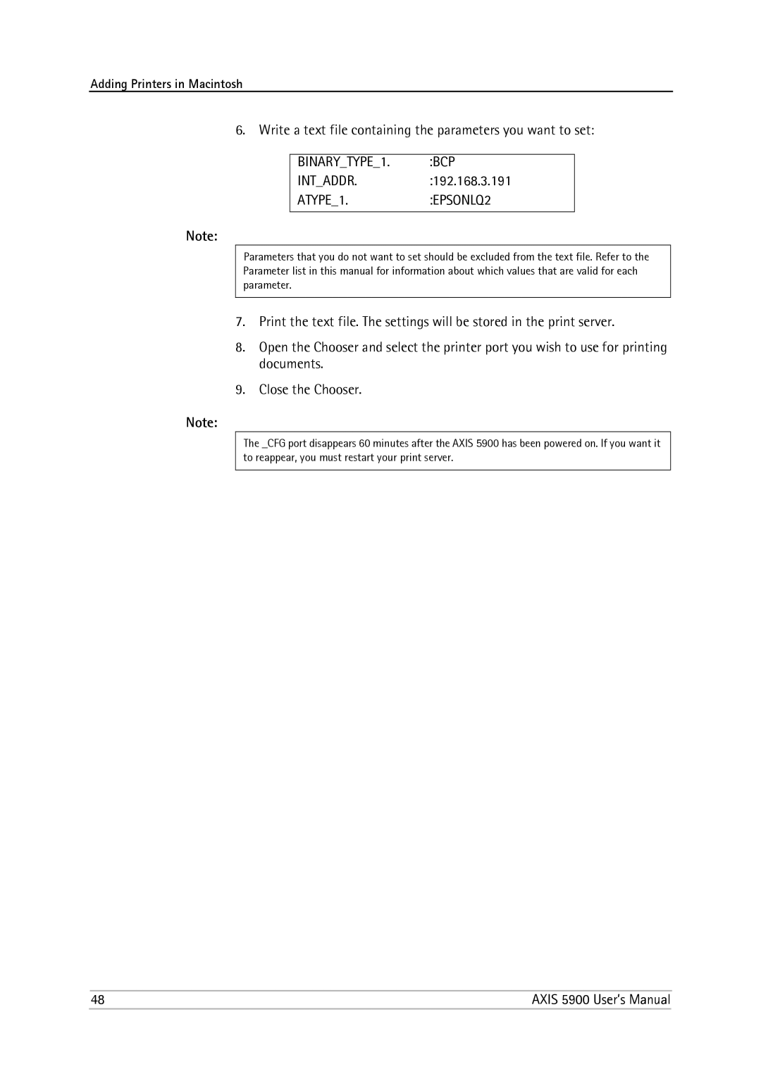 Philips 5900 user manual Write a text file containing the parameters you want to set, 192.168.3.191 