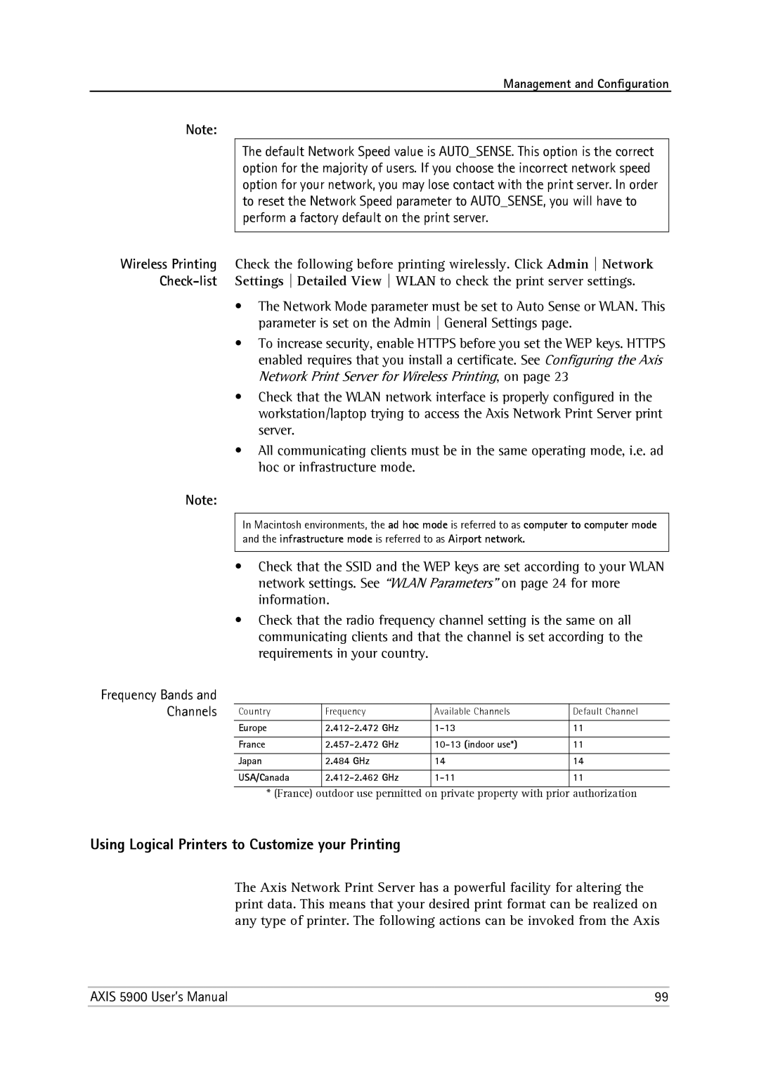 Philips 5900 user manual Using Logical Printers to Customize your Printing 