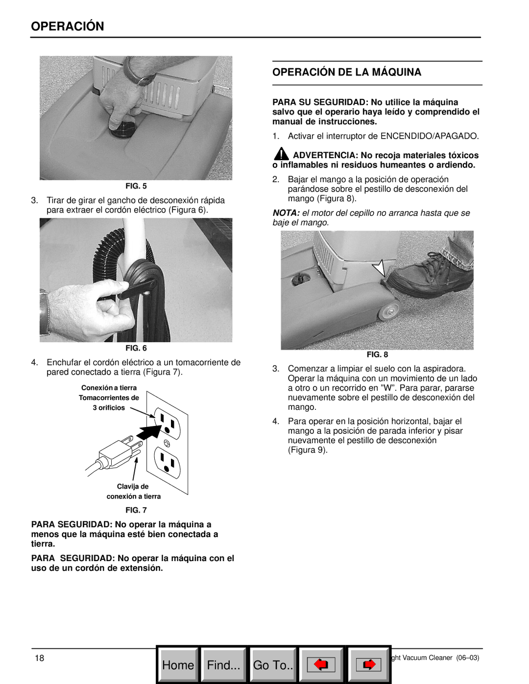 Philips 608669 manual Operación DE LA Máquina 