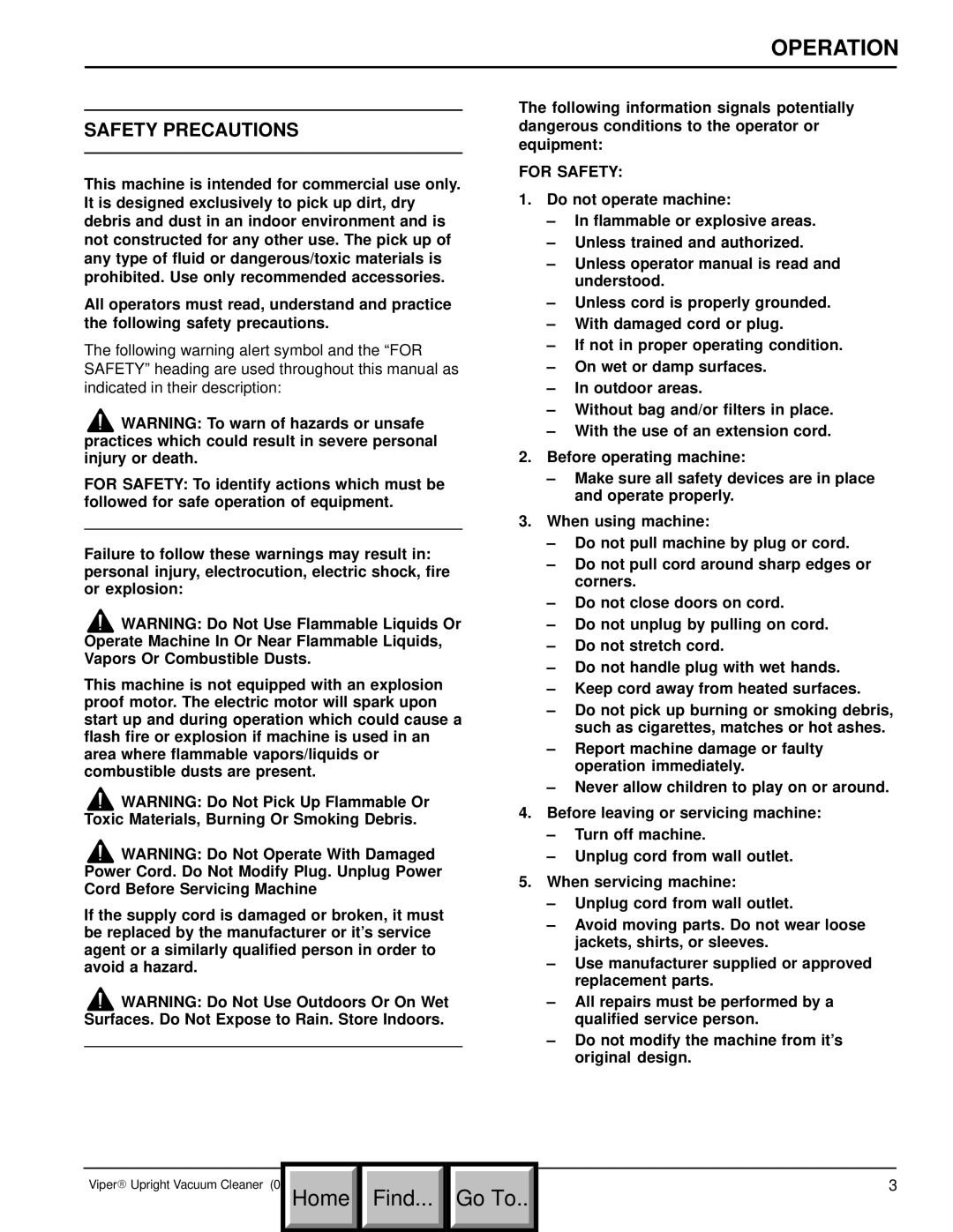 Philips 608669 manual Safety Precautions, For Safety 