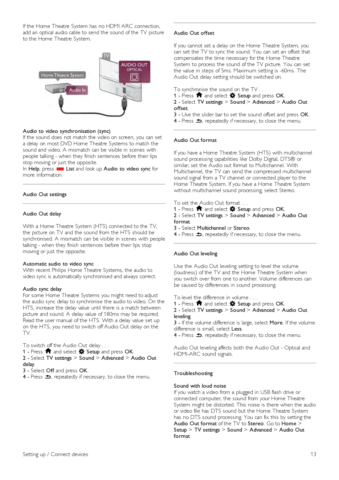 Philips 60PFL8708 manual Audio Out format 