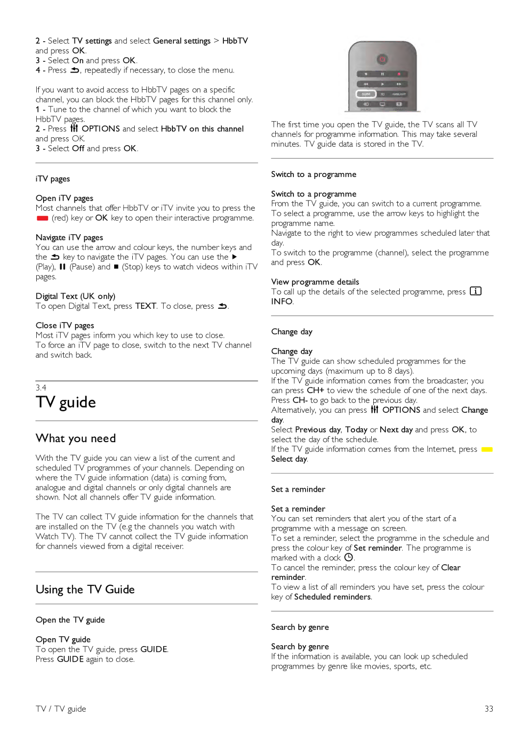 Philips 60PFL8708 manual What you need, Using the TV Guide, TV / TV guide 