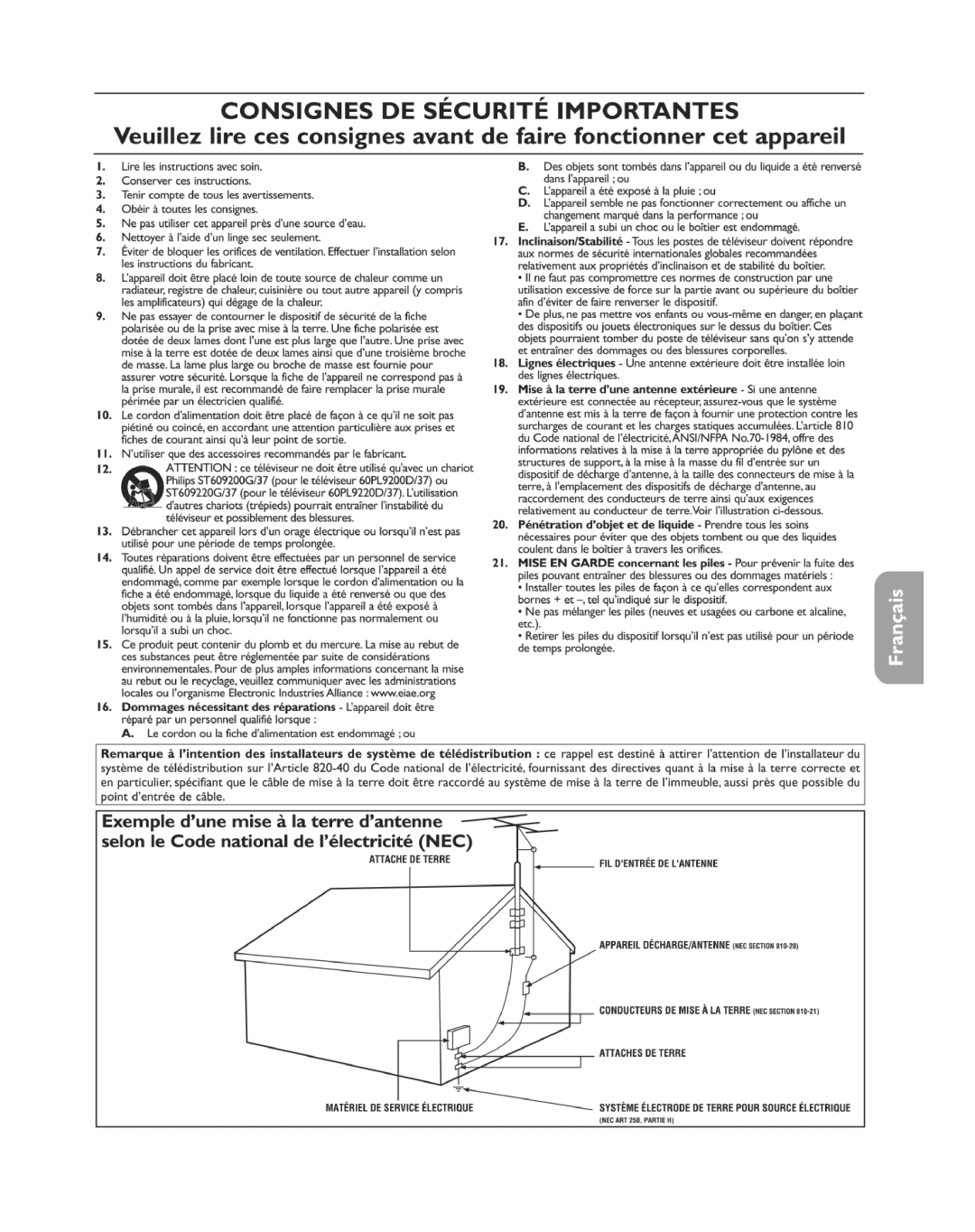 Philips 60PL9220D user manual 