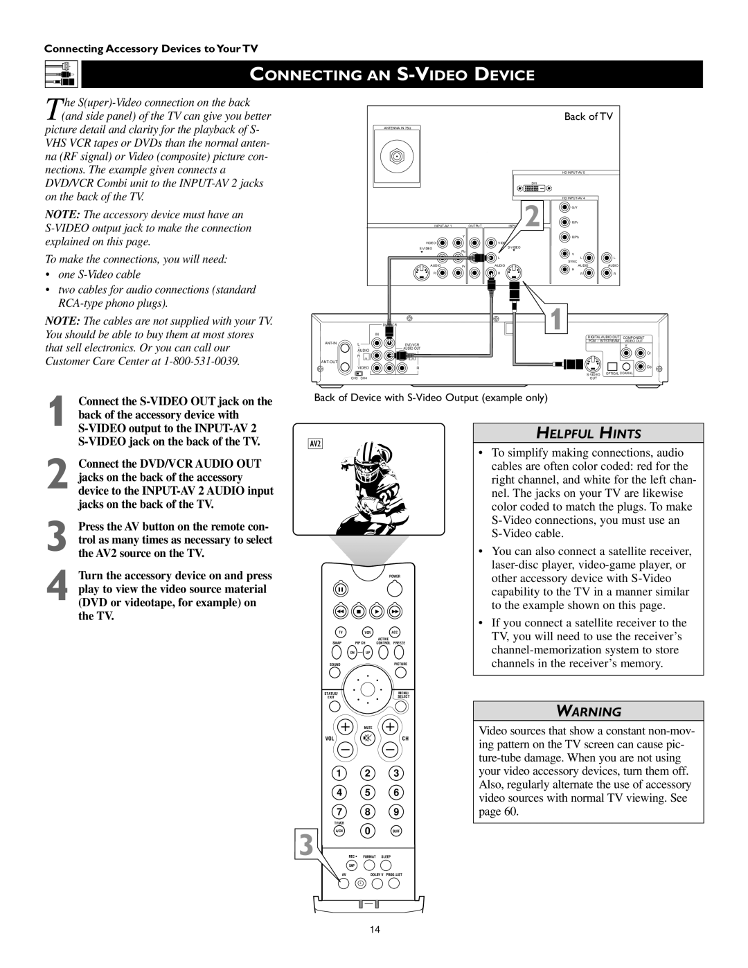 Philips 55PW9363, 60PW9363, 51PW9363 manual Connecting AN S-VIDEO Device, Connect the S-VIDEO OUT jack on 