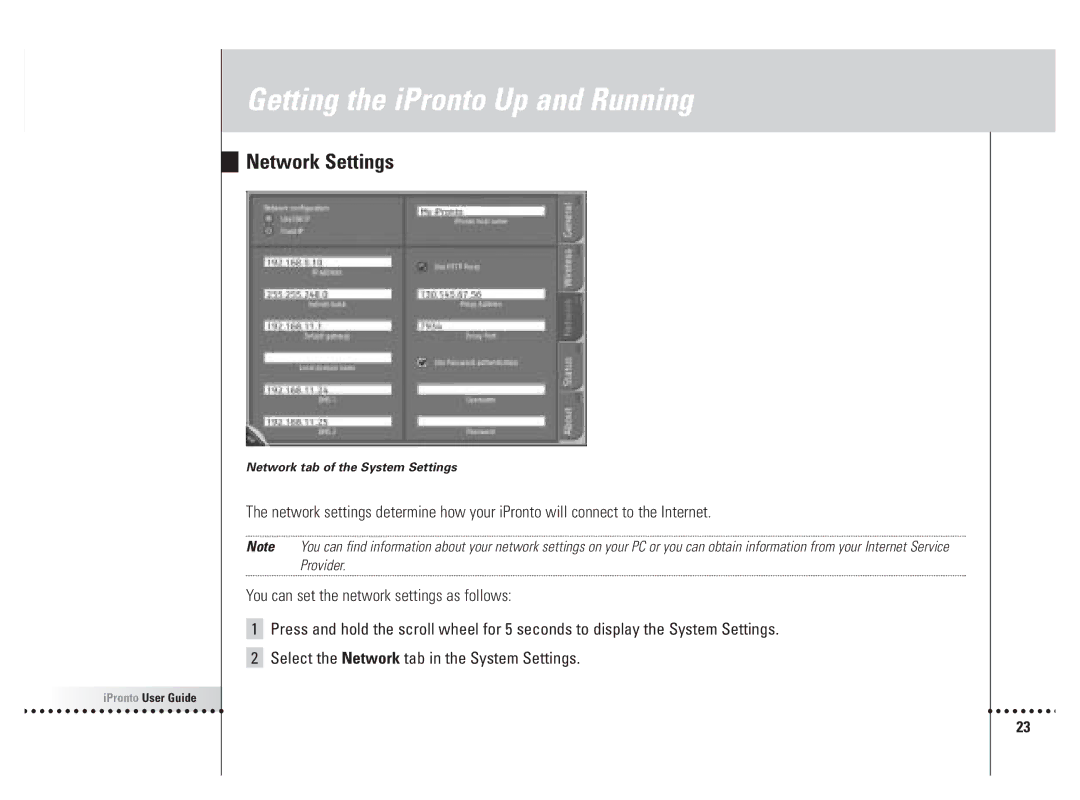 Philips 6400 manual Network Settings 