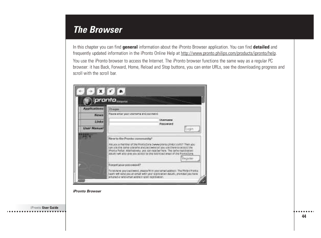 Philips 6400 manual Browser 