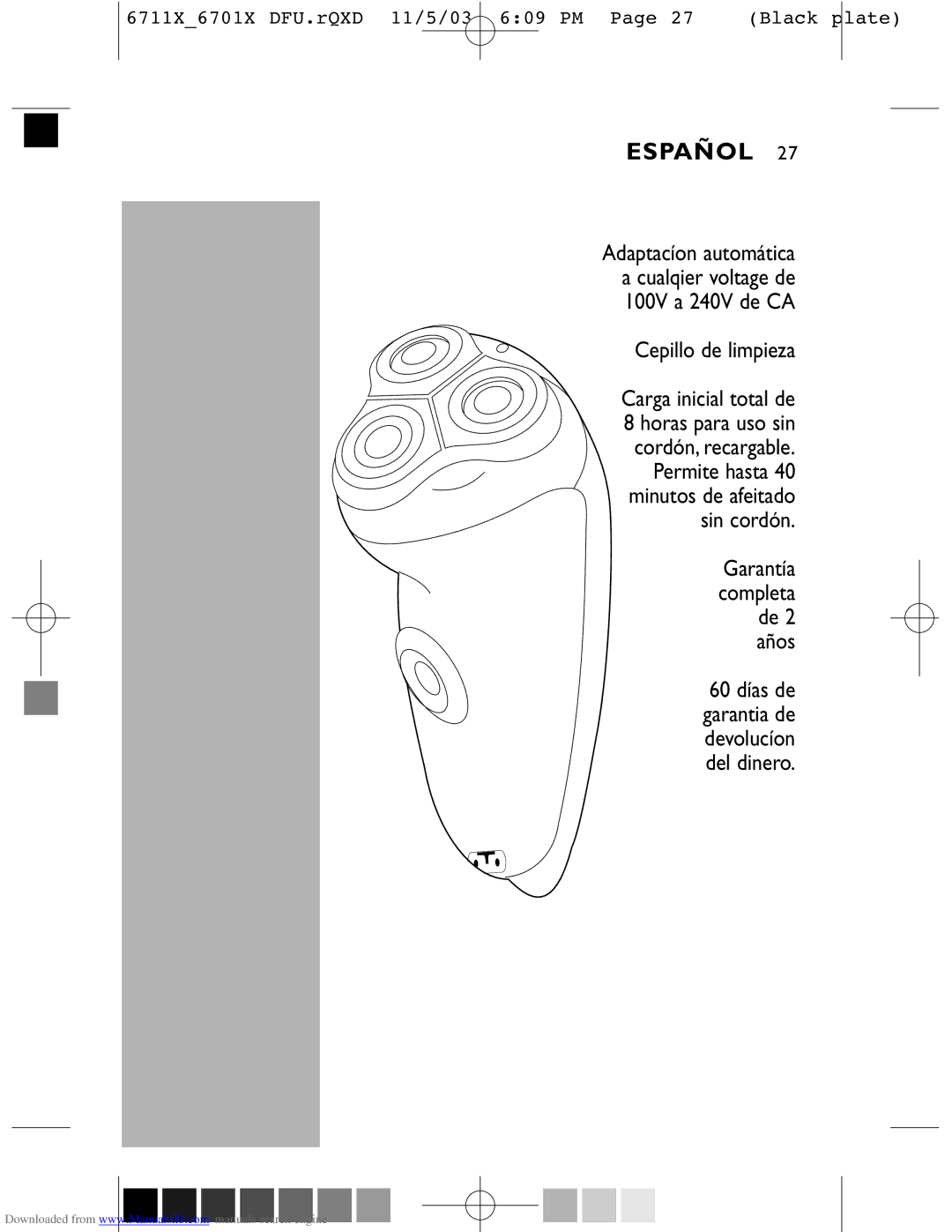 Philips 6701X, 6711X manual Cepillo de limpieza 