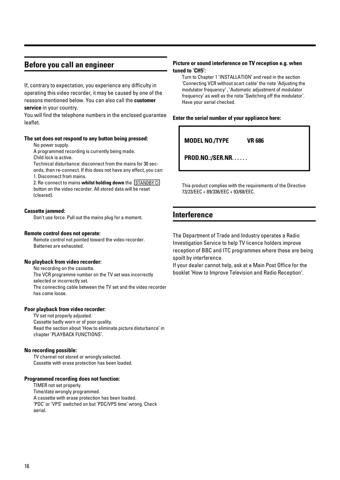 Philips 686 operating instructions GifT4ef4H5jUi4ei4 4 4 4 4, Y y 