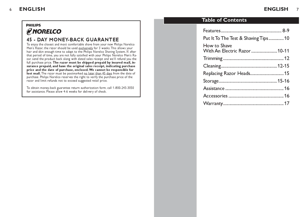 Philips 6900LC manual Table of Contents 