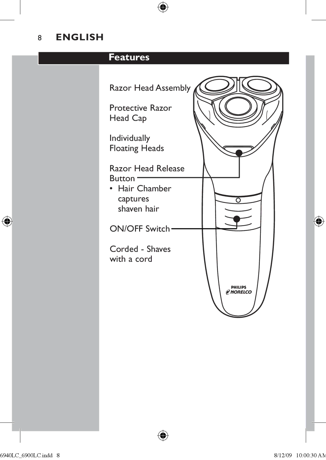 Philips 6900LC manual Features 