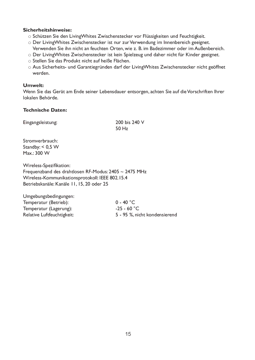 Philips 69165/31 manual Sicherheitshinweise, Umwelt, Technische Daten, Eingangsleistung 