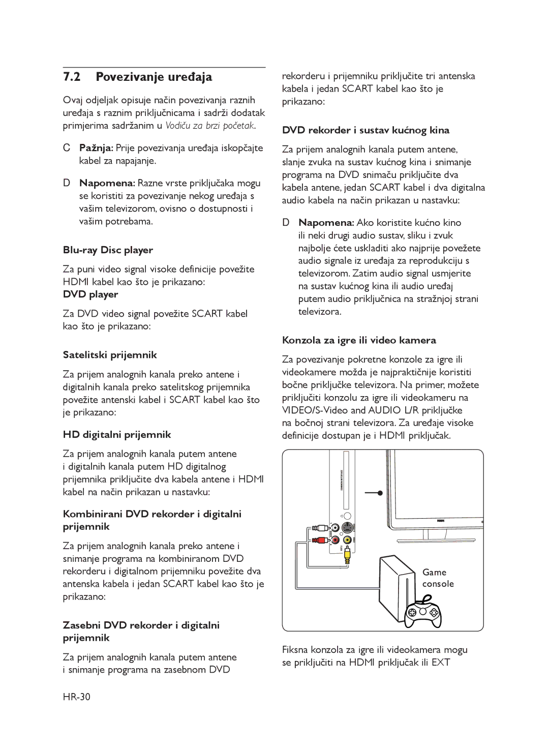 Philips 72-T540M5-X411C manual Povezivanje uređaja 