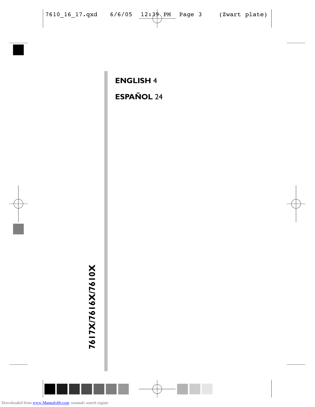 Philips manual 7617X/7616X/7610X 