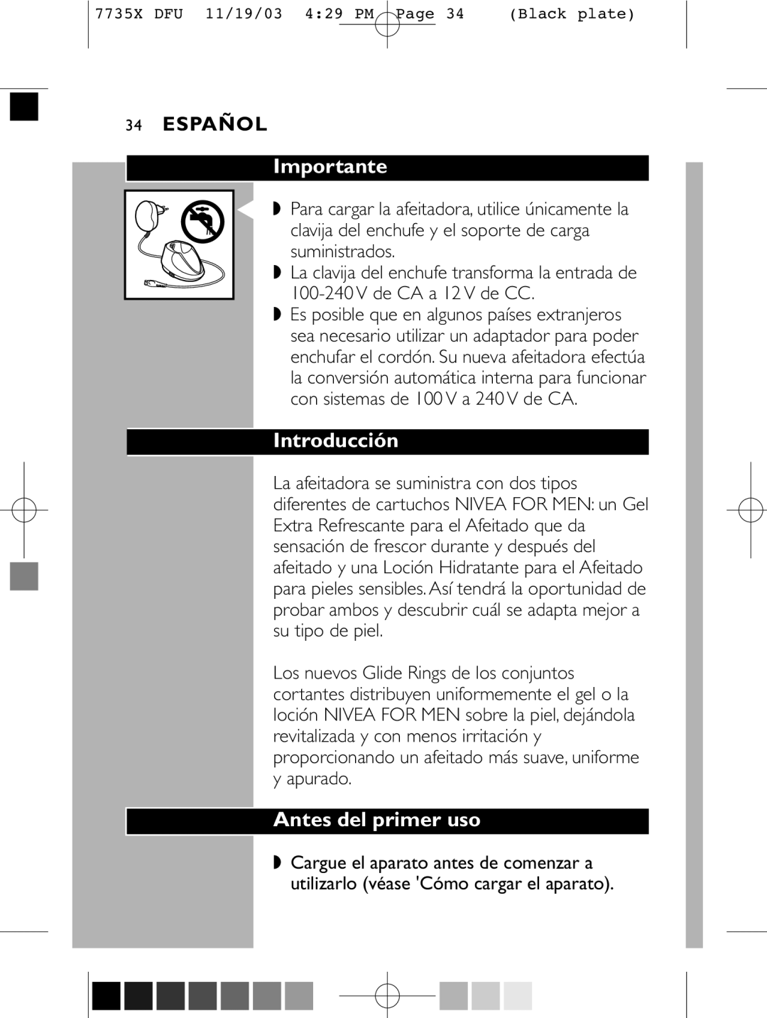 Philips 7737X manual Importante, Introducción, Antes del primer uso 