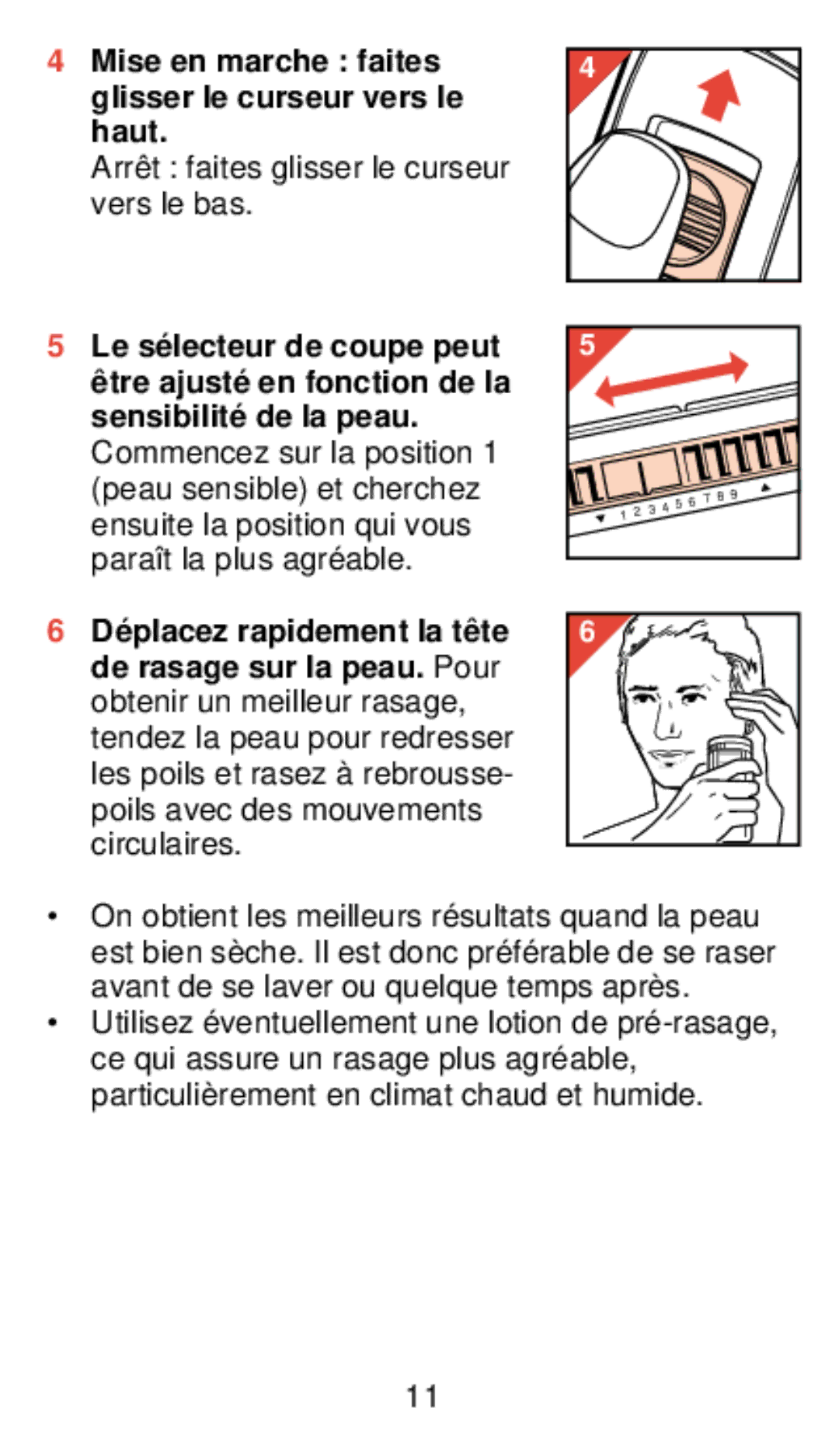 Philips 775 manual Mise en marche faites glisser le curseur vers le haut 