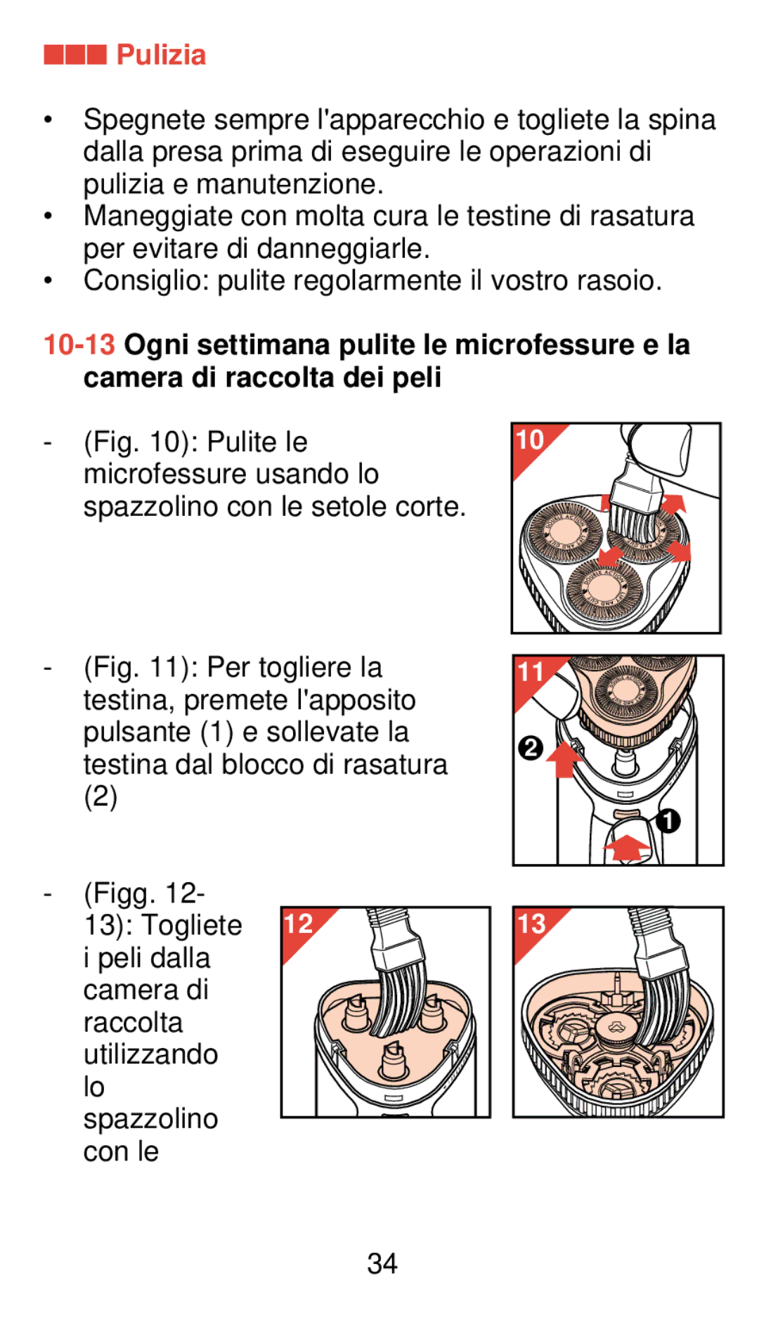 Philips 775 manual Pulizia 