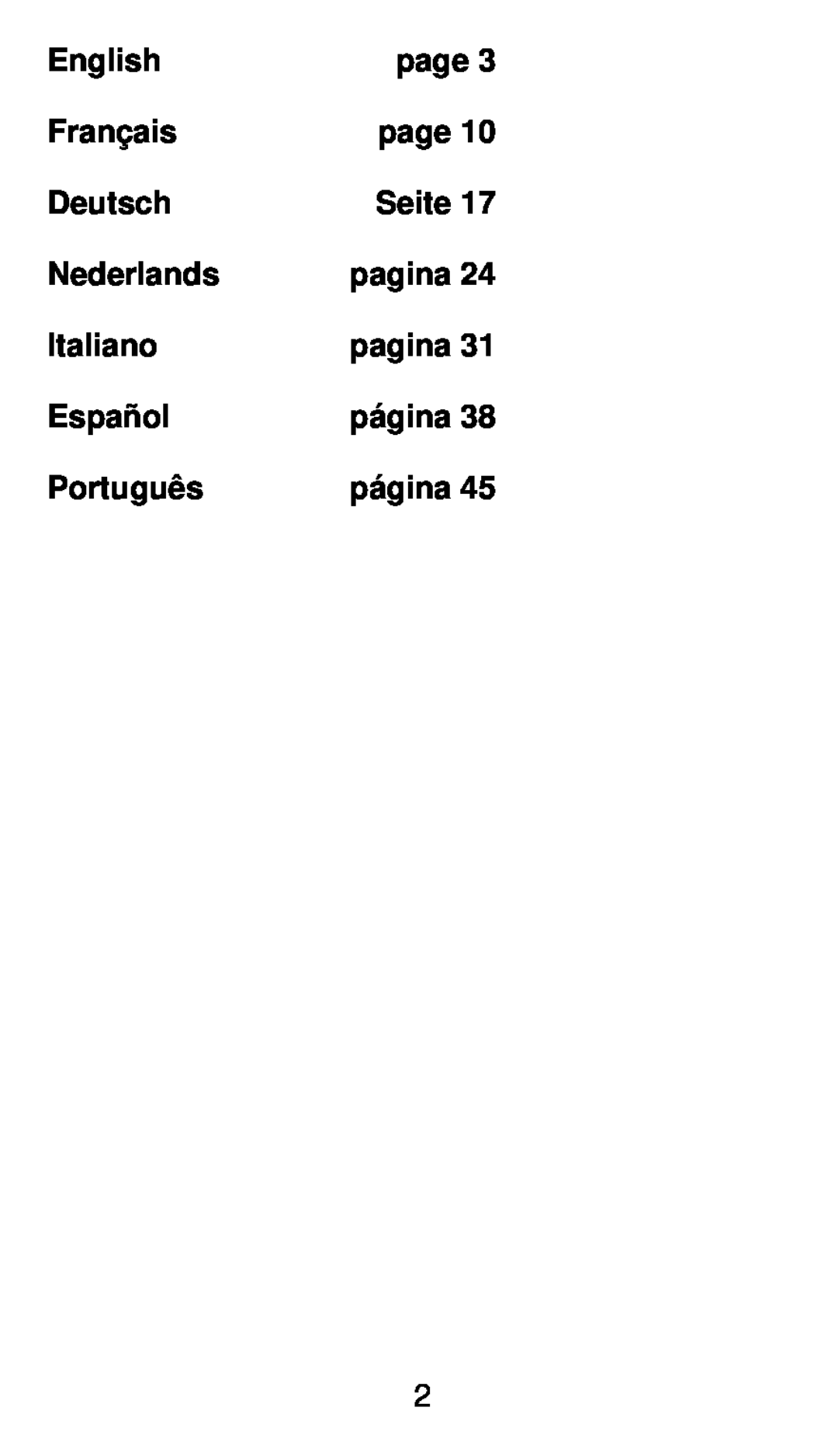 Philips 775 manual English, page, Français, Deutsch, Seite, Nederlands, pagina, Italiano, Español, Português, página 