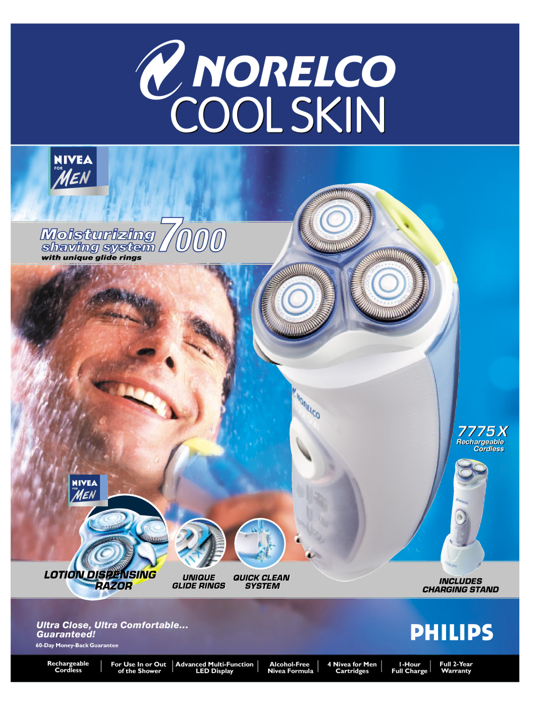 Philips 7775X warranty Moisturizing7000 