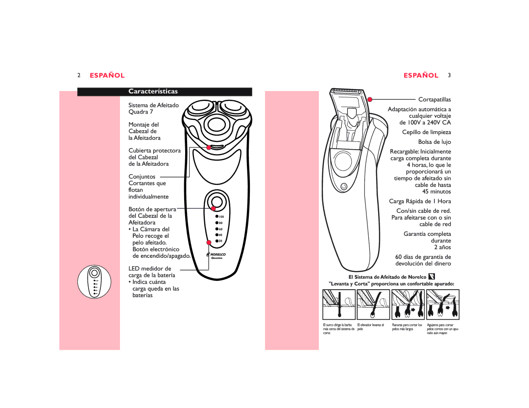 Philips 7864XL, 7866XL, 7865XL manual Características 