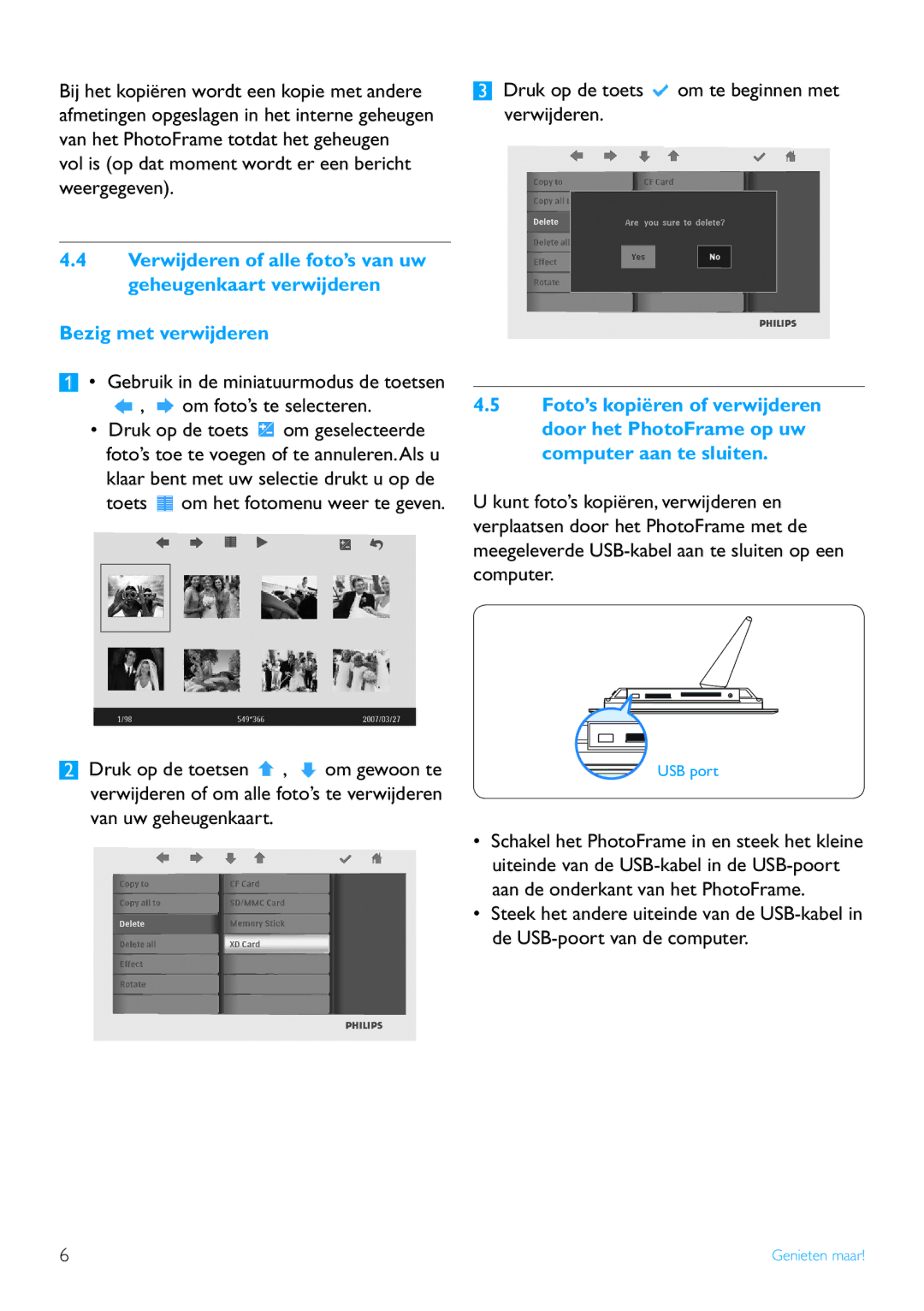 Philips 7FF2FPA manual Bij het kopiëren wordt een kopie met andere Druk op de toets 