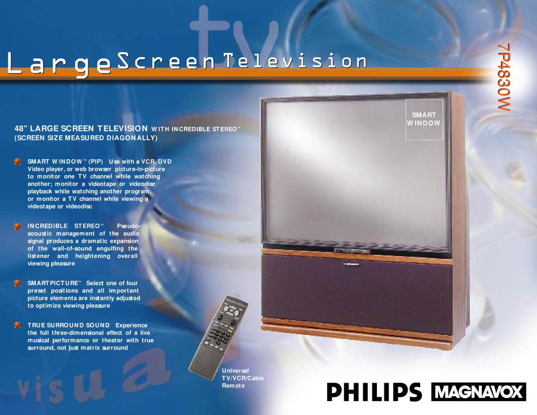 Philips manual 7P4830W7P4830W 