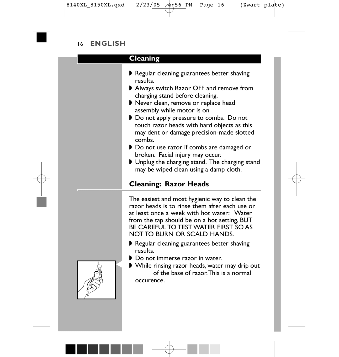 Philips 8151XL, 8150XL manual Cleaning Razor Heads, Occurence 