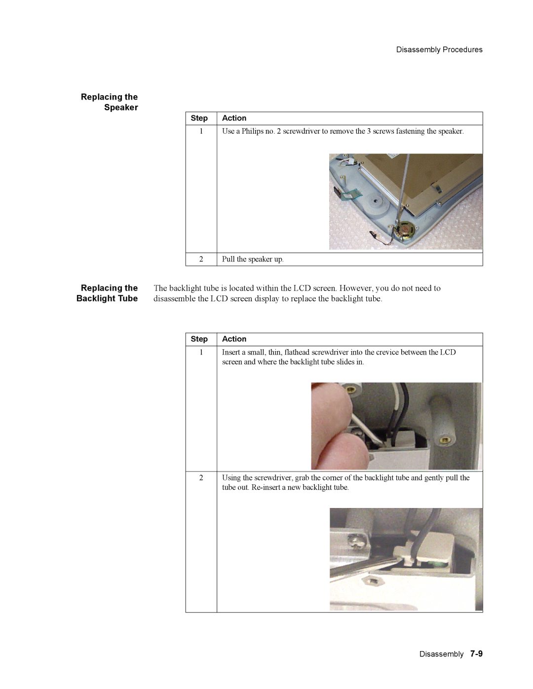 Philips 862474, 862478 manual Replacing Speaker 