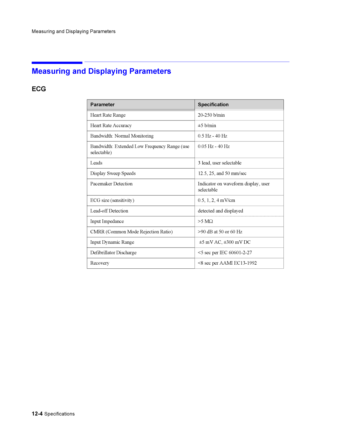 Philips 862478, 862474 manual Measuring and Displaying Parameters 