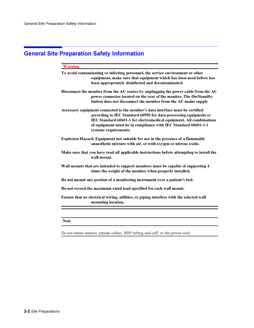 Philips 862478, 862474 manual General Site Preparation Safety Information 