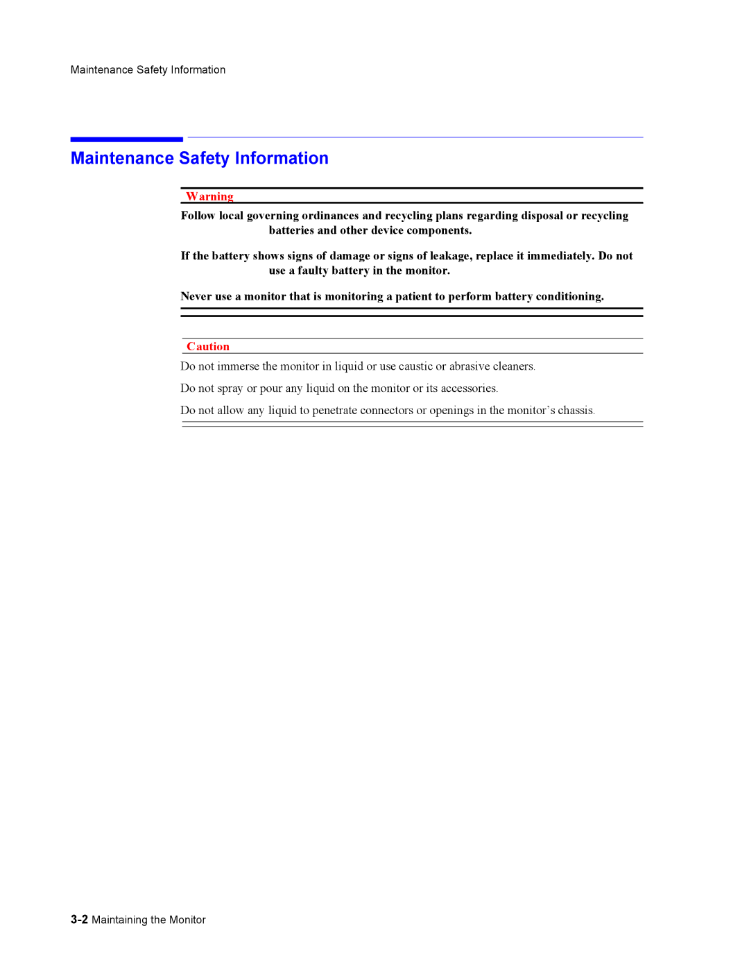 Philips 862478, 862474 manual Maintenance Safety Information 