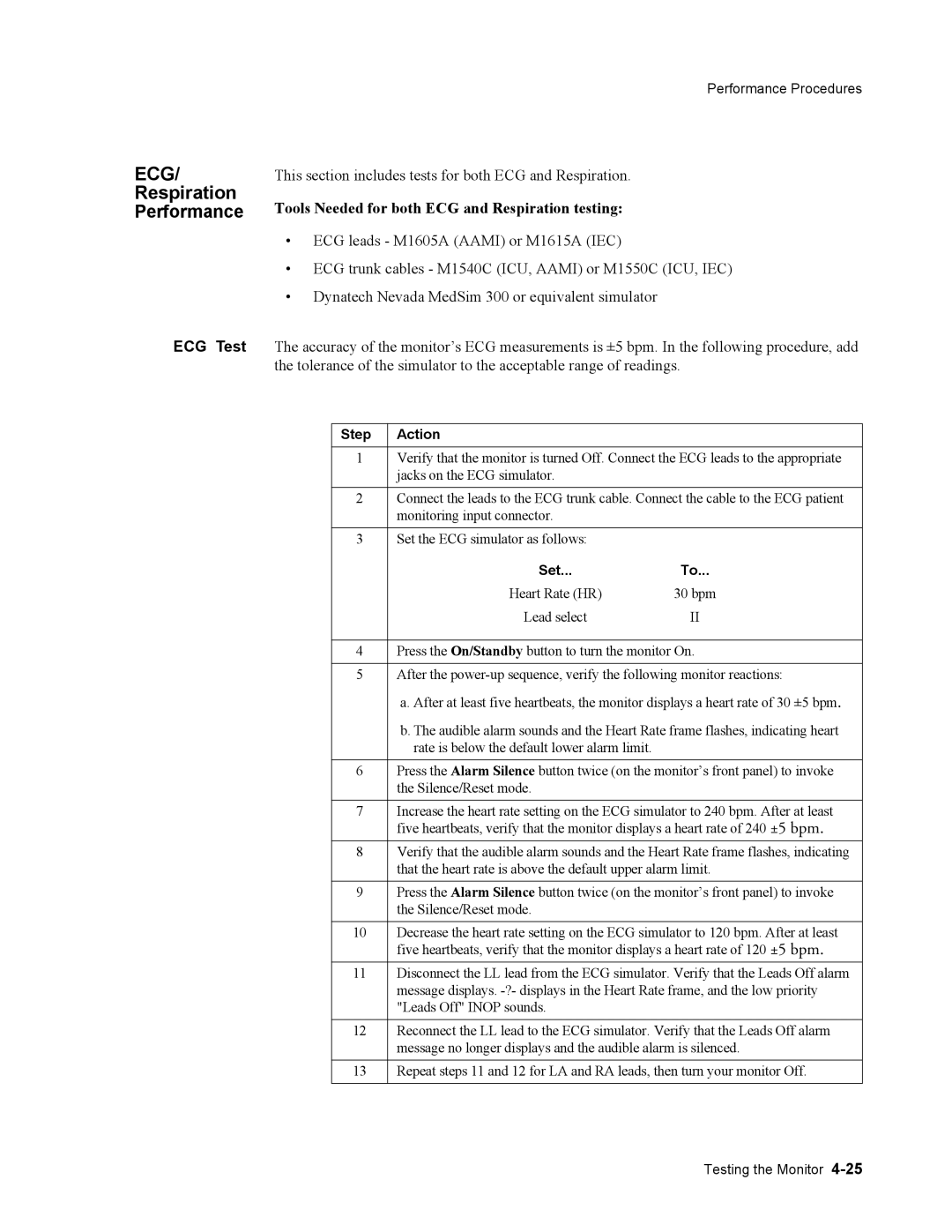 Philips 862474, 862478 manual Respiration, ECG Test, Set 