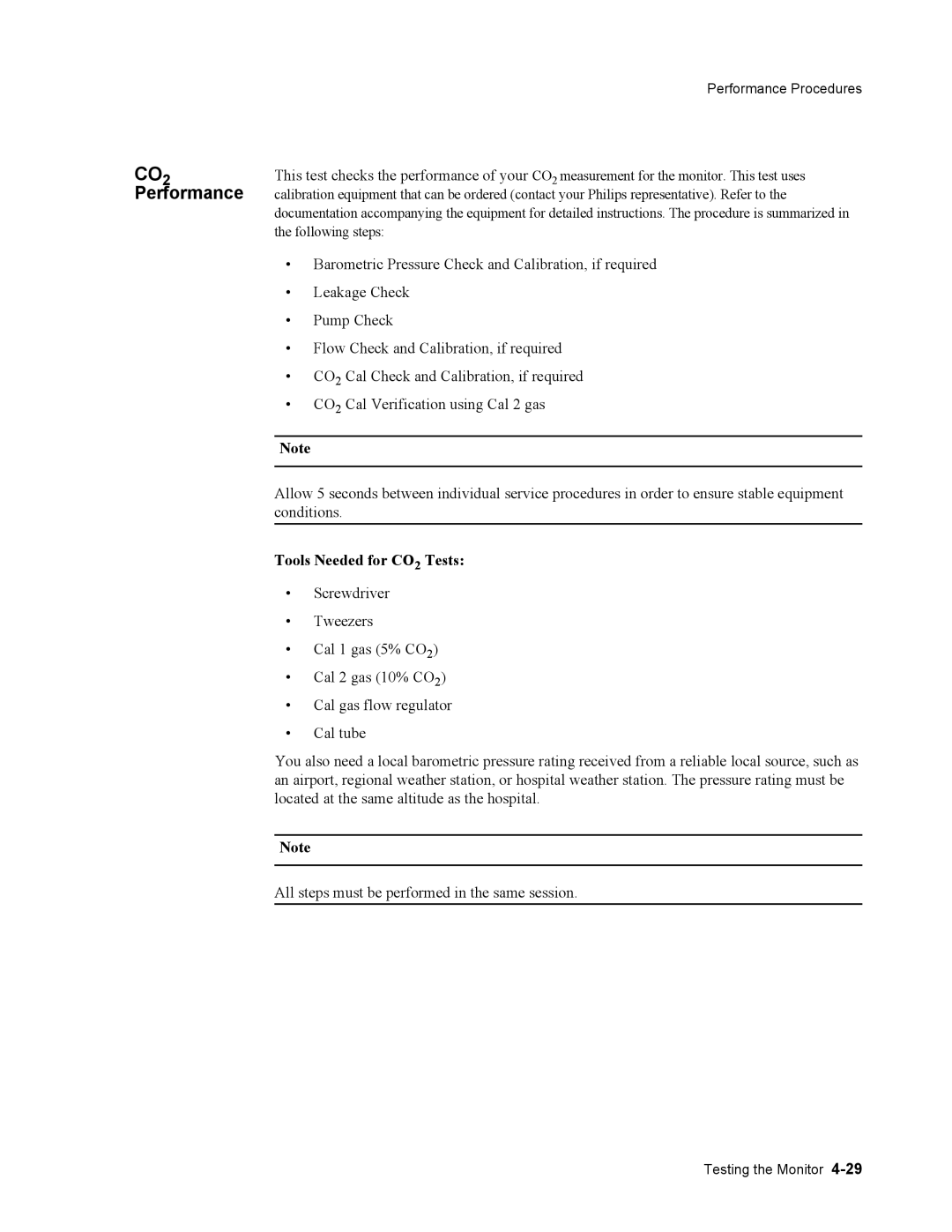 Philips 862474, 862478 manual Tools Needed for CO2 Tests 