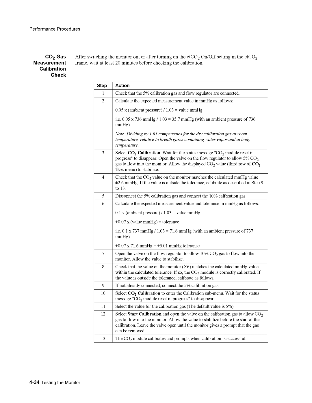 Philips 862478, 862474 manual Calibration Check, Temperature 