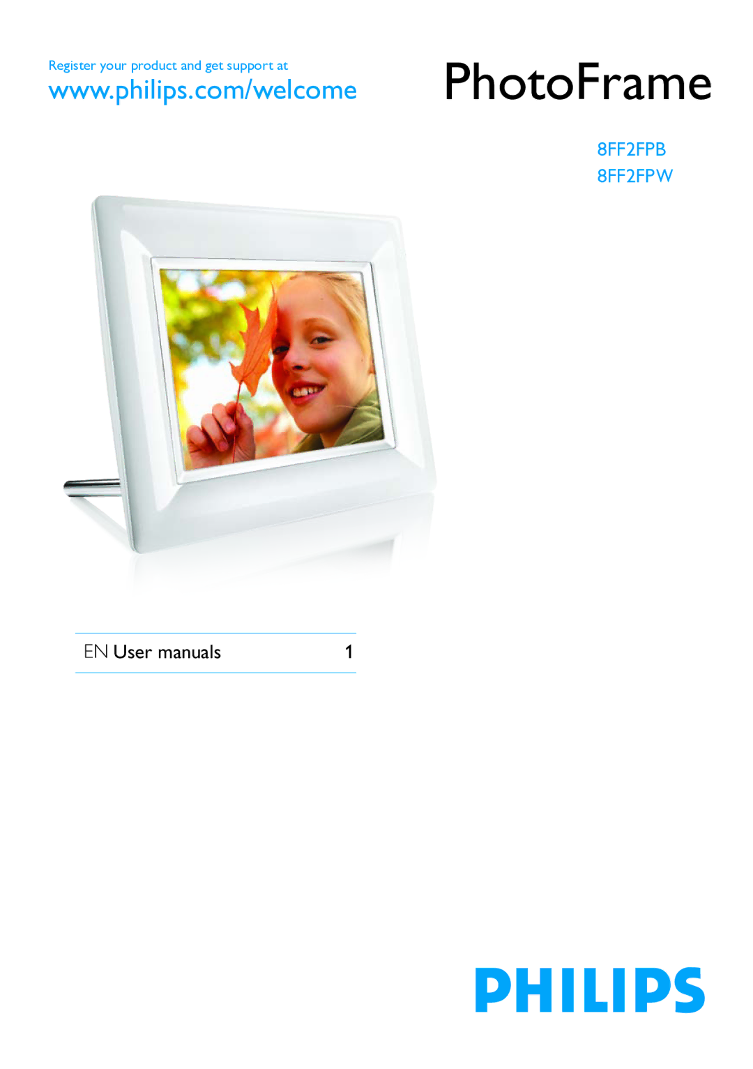 Philips 8FF2FPB user manual PhotoFrame 