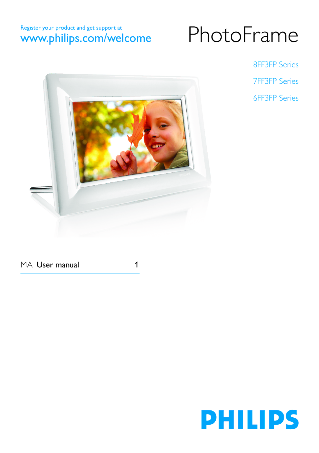 Philips 7FF3FP Series, 8FF3FP Series, 6FF3FP Series user manual PhotoFrame 