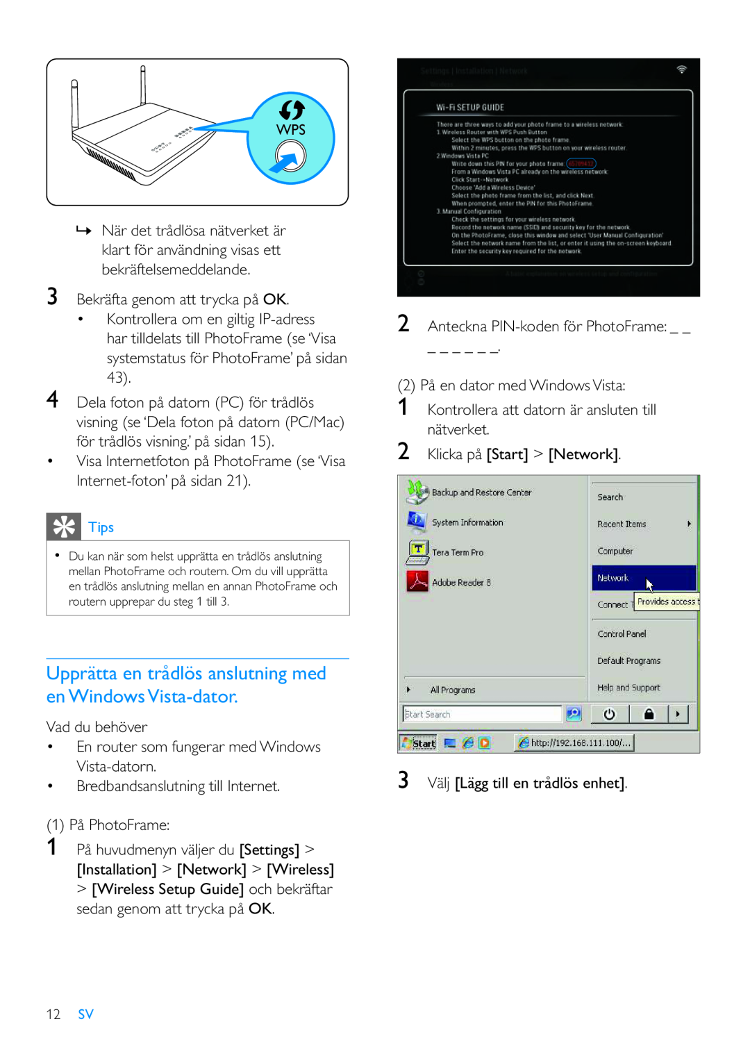 Philips 8FF3WMI manual 3Bekräfta genom att trycka på OK 