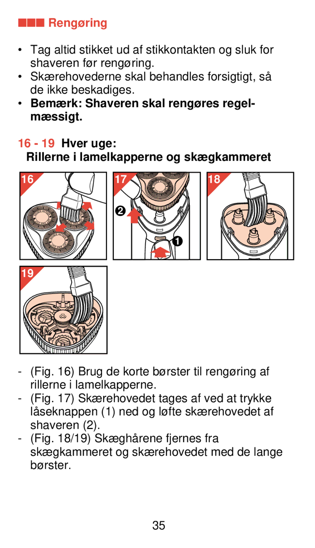 Philips 920 manual Rengøring 