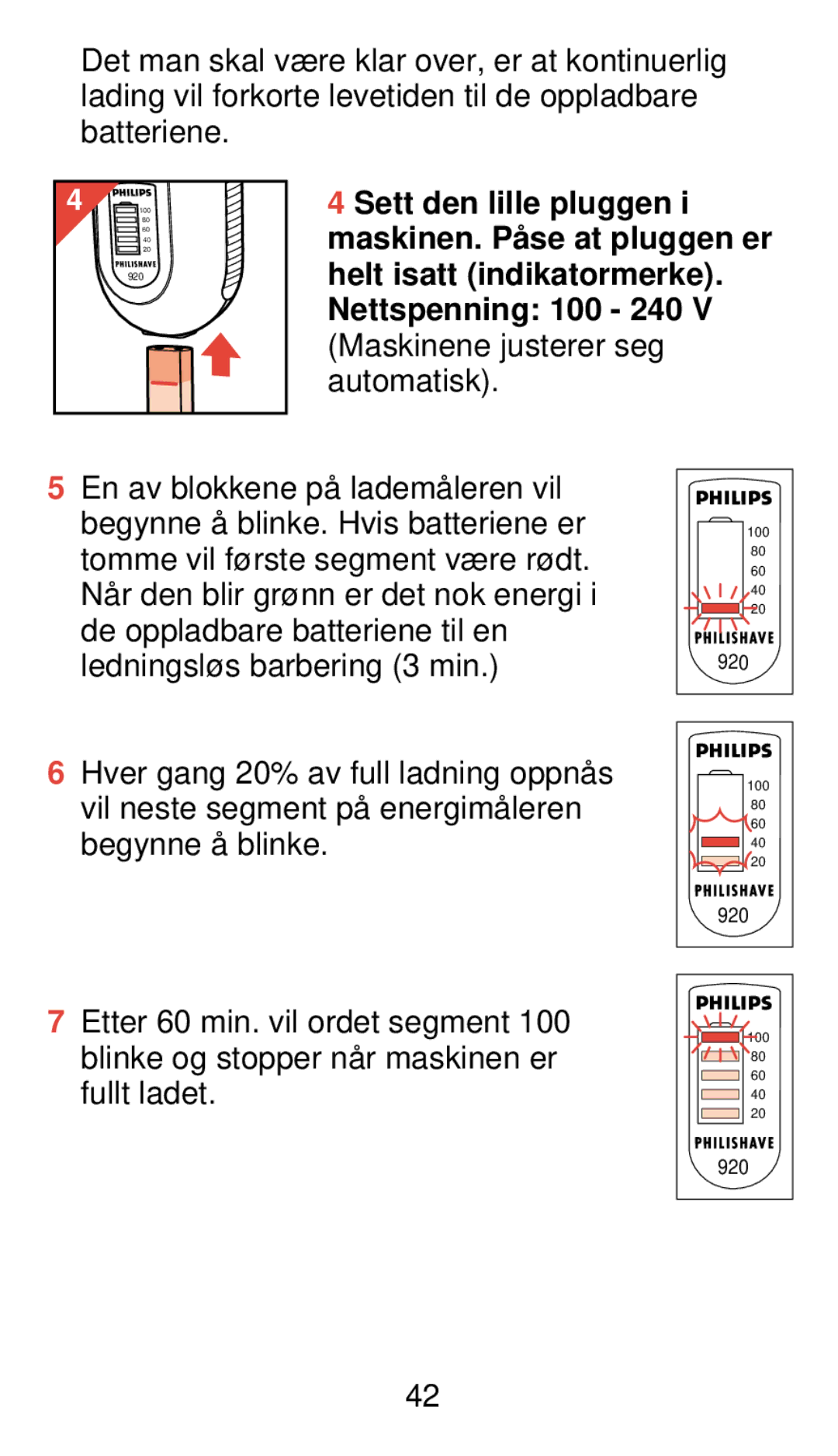 Philips 920 manual 