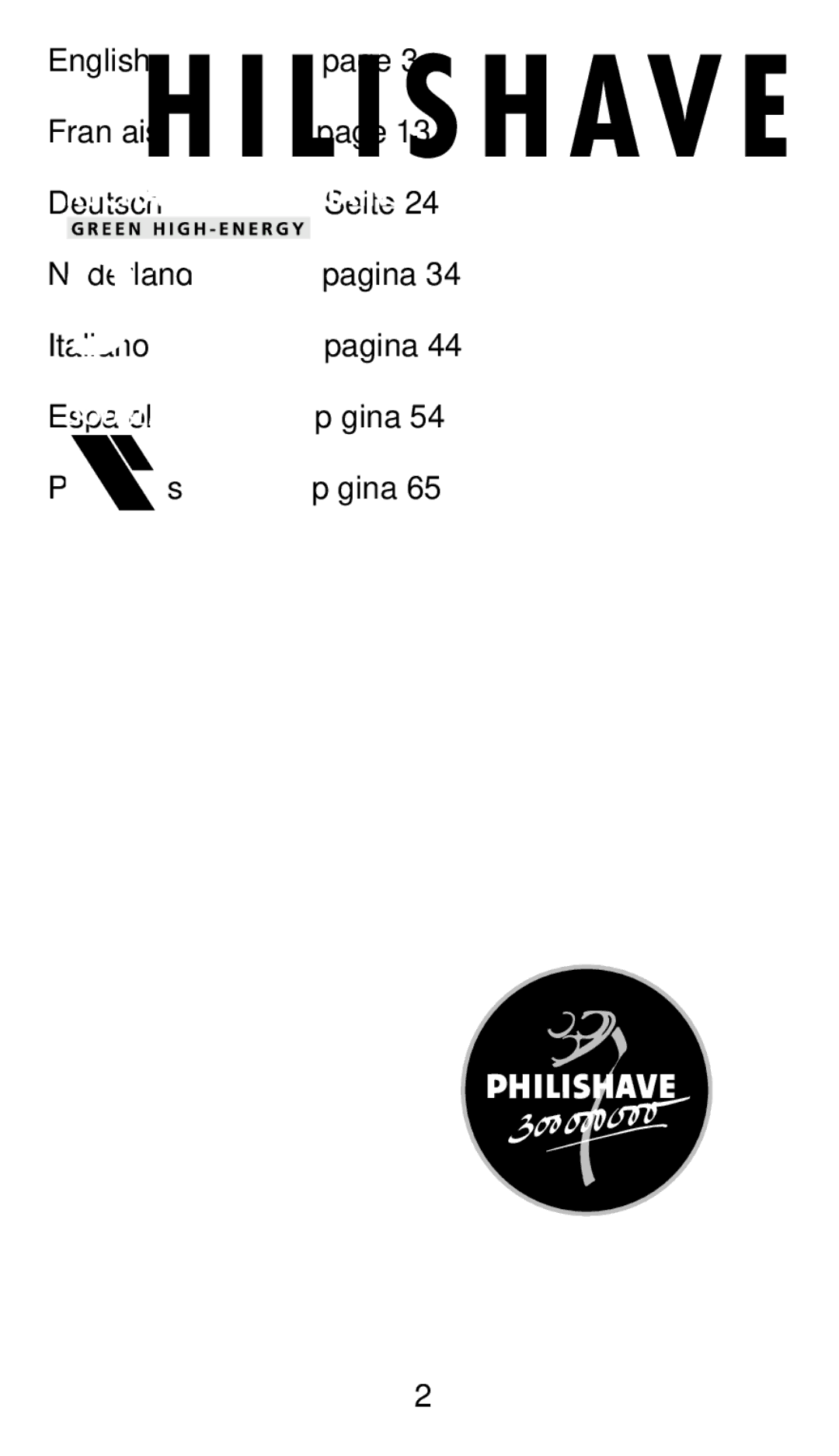 Philips 930 manual English Français Deutsch Seite Nederlands, Italiano, Español Página Português 