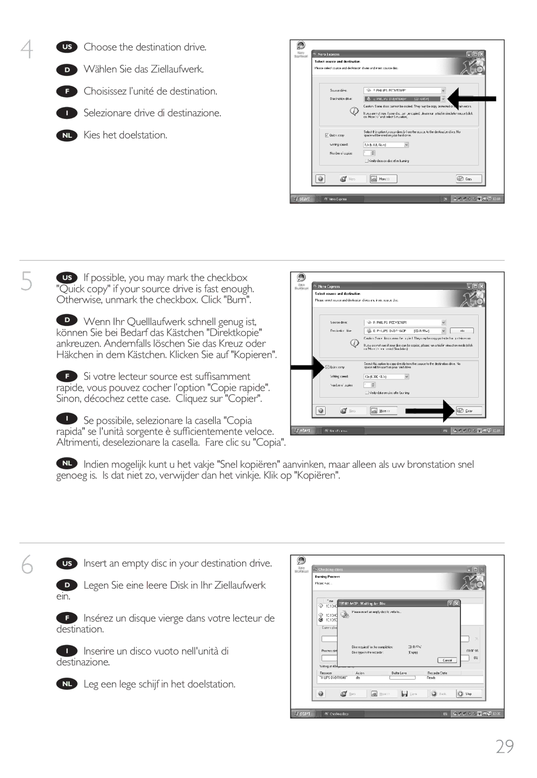 Philips 9305 125 2004.7 manual Otherwise, unmark the checkbox. Click Burn 