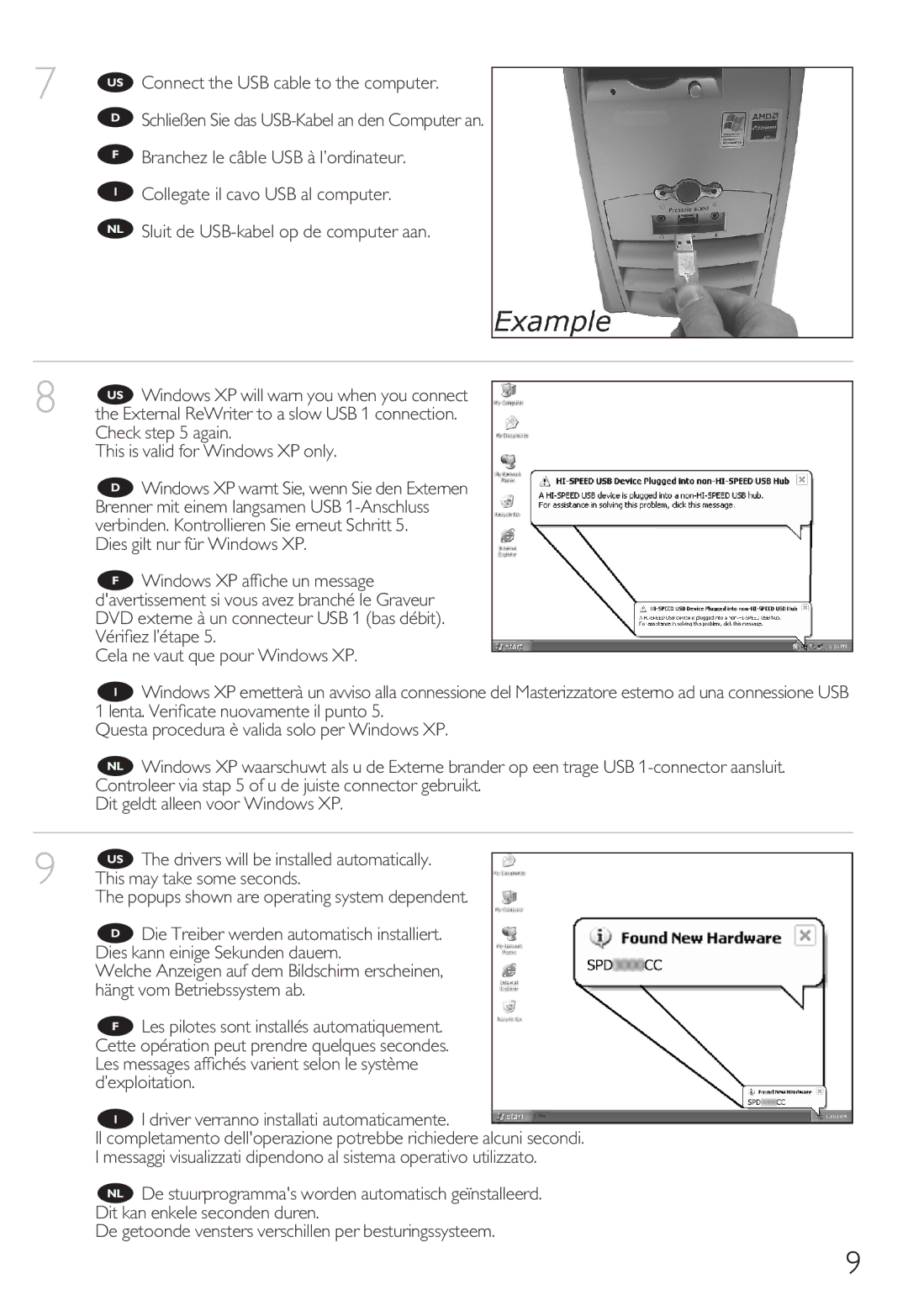 Philips 9305 125 2004.7 Lenta. Veriﬁcate nuovamente il punto, Questa procedura è valida solo per Windows XP, ’exploitation 