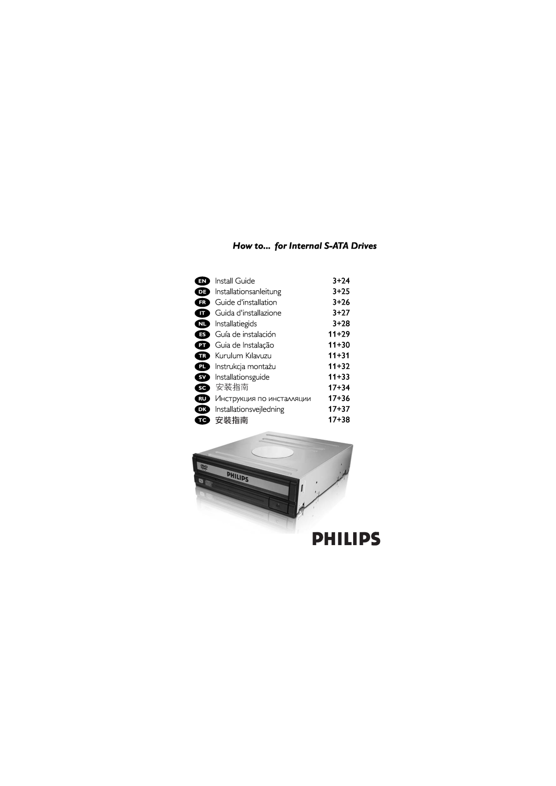 Philips SJ/T11363, 9305 125 2477.5 manual How to... for Internal S-ATADrives 