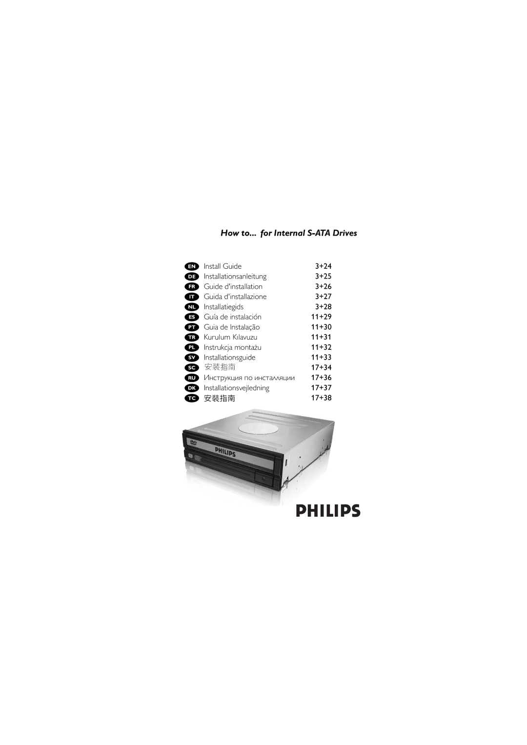 Philips SJ/T11363, 9305 125 2477.5 manual How to... for Internal S-ATA Drives 