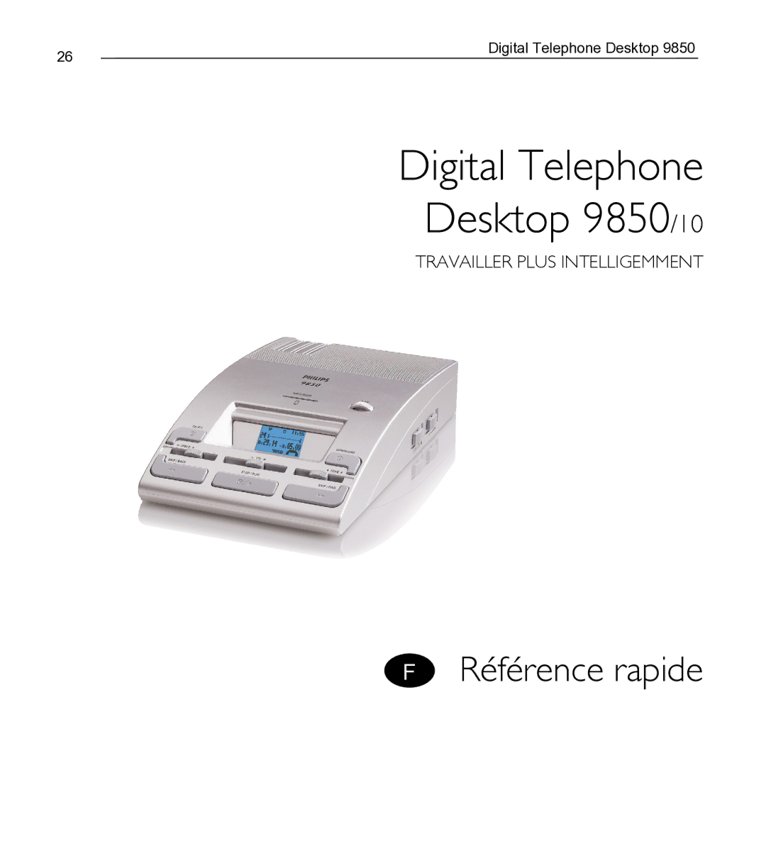 Philips manual Digital Telephone Desktop 9850/10 